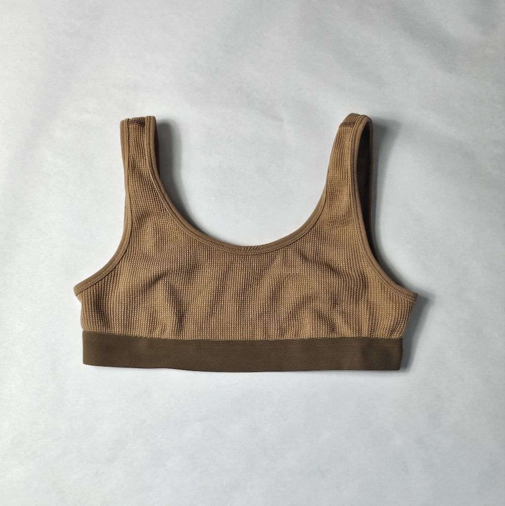 Tna Ribbed Brown Bralette Medium